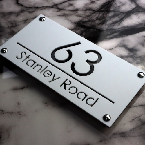 White sign plaques - white,