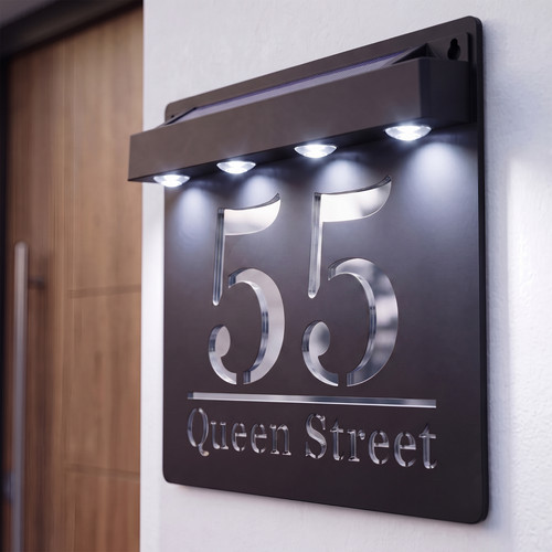 Laser house number plaques - laser,
