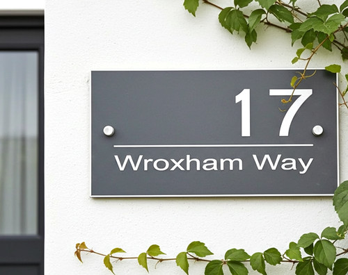 Address plaque house sign - address,