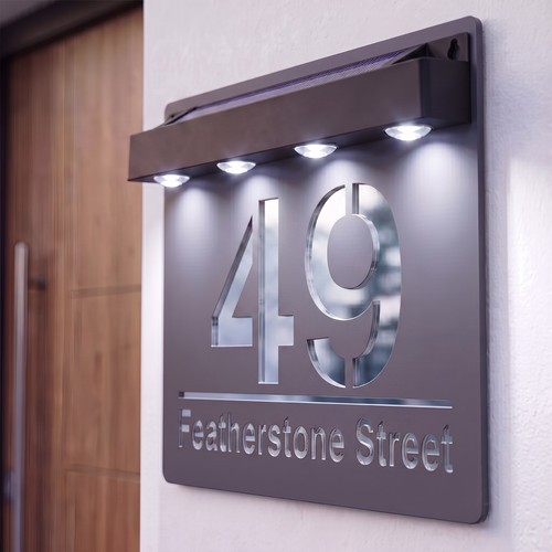 Laser house number - laser, plaques