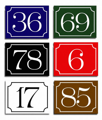 Personalised house number sign - number,