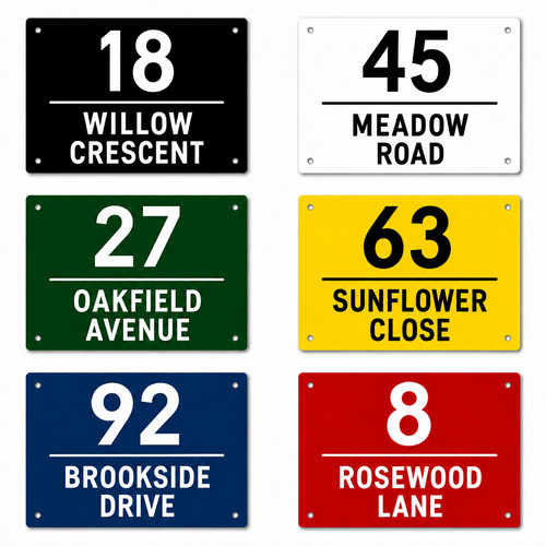 Personalised house number sign - number,