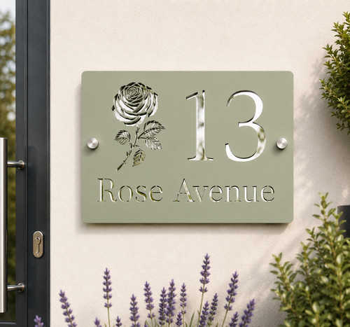 Personalised sage green - personalised, house