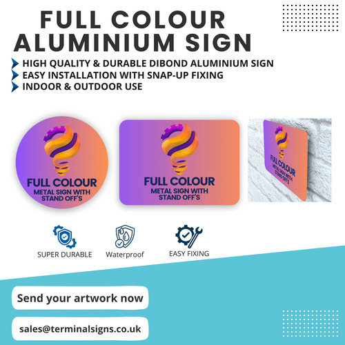 Aluminum business plaque house - business,