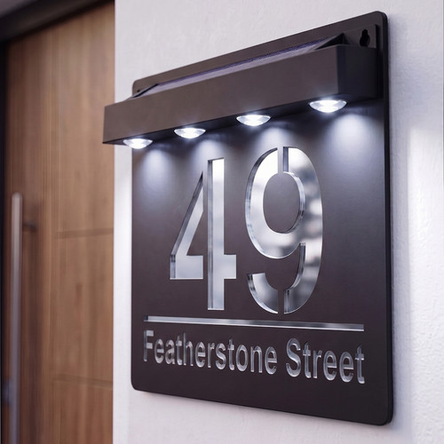 Laser house number - number, plaques