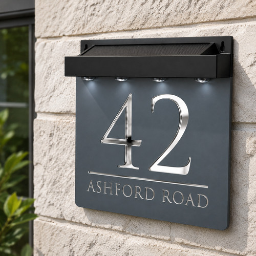 Laser house number - laser,