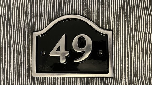 Cast aluminium house number - cast,