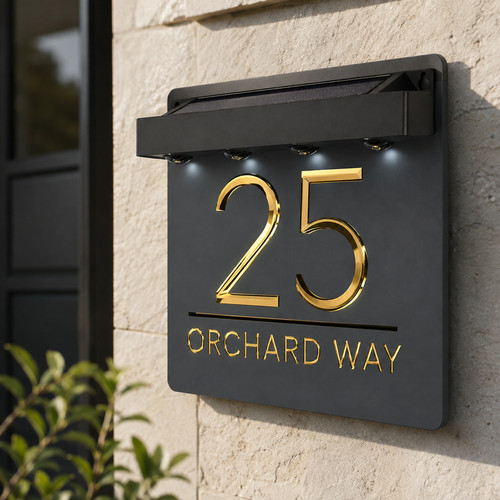 House number plaque - number,