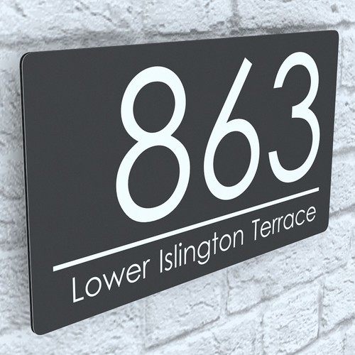 Floating modern house signs - modern,