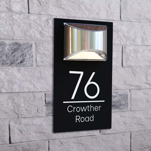 Laser house number plaques - number,