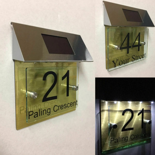 Modern house sign plaque - modern, door