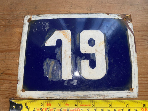 Old blue french house number - french,