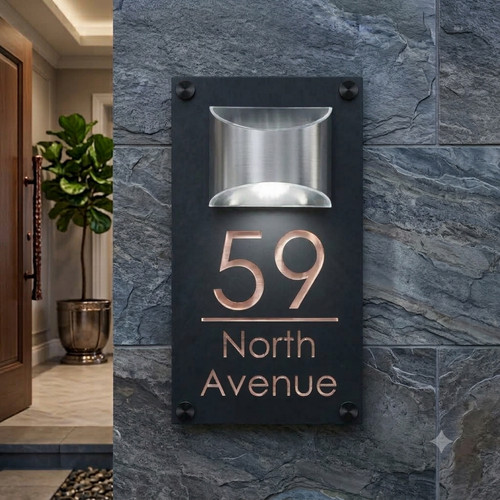 Custom house number sign laser - custom,