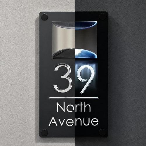 Personalised door number sign - personalised,