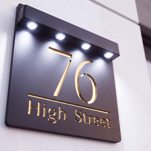 Personalised house number sign - personalised,