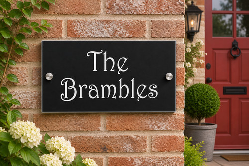 Modern house sign aluminium - modern,