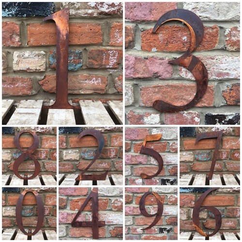 Large rusted metal house door - rusted,