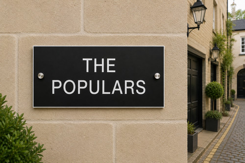 House address sign - address, aluminium