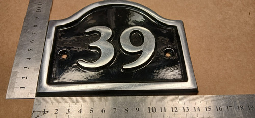 House number sign plaque - 39,