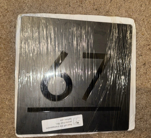 Brushed metal house number - brushed,