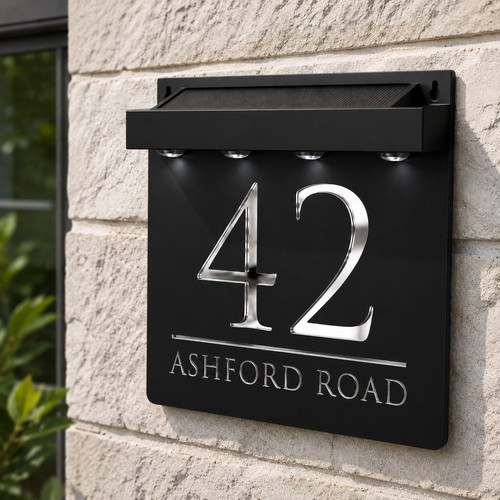 House number plaque - house,