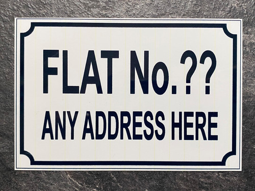 Personalised house flat - house, number