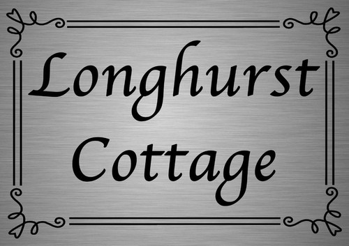 Door sign house number brushed - door,
