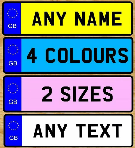 Personalised mini number plate - number,