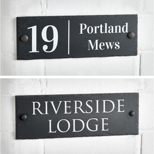 Slate house sign rustic - slate,