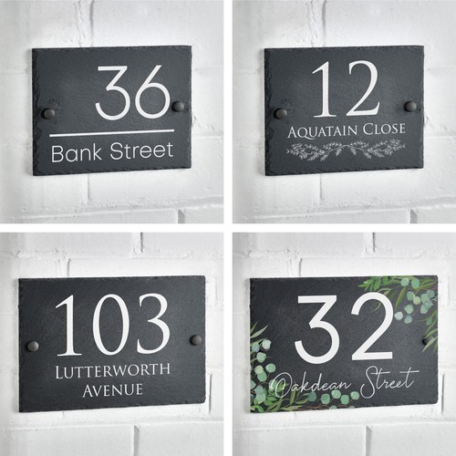 Slate house sign - sign,