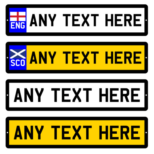 Personalised number plate any - plate,