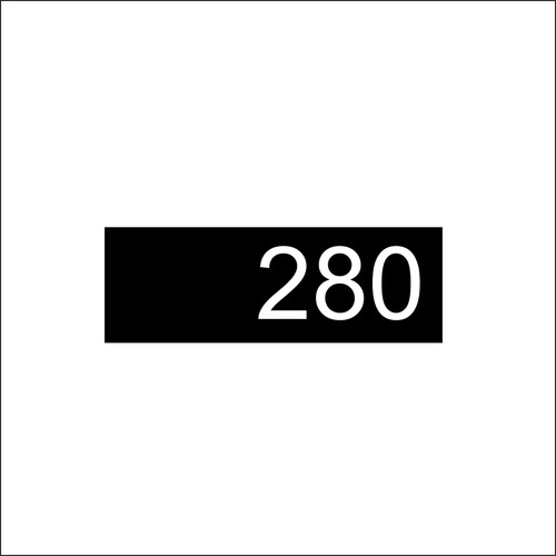 Number sign aluminium metal - number,